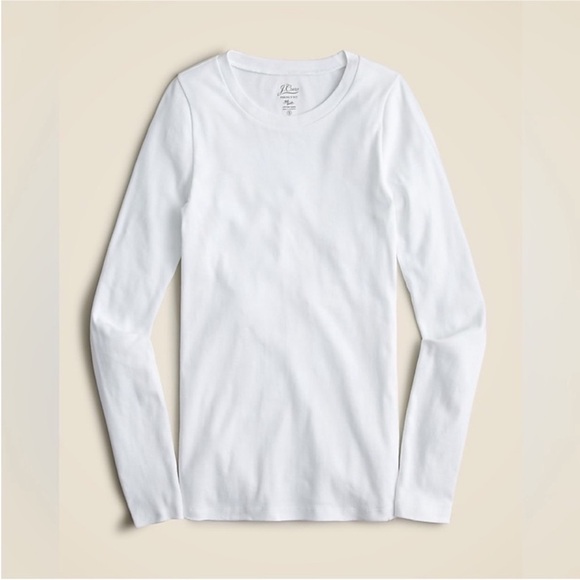 J. Crew Slim perfect long sleeve T shirt White XS - Picture 1 of 6